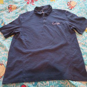 Google Casual Employee Polo Shirt Work Vintage Navy Size Medium Elevate Jepson